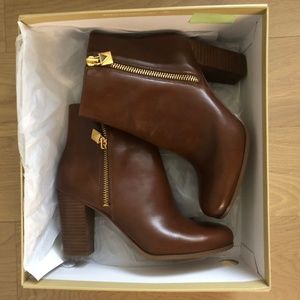 Michael Michael Kors Brown Leather Bootie